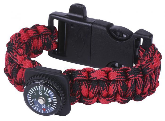 expeditie natuur survival armband rood