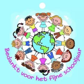 Kaartje bedankt voor het fijne schooljaar