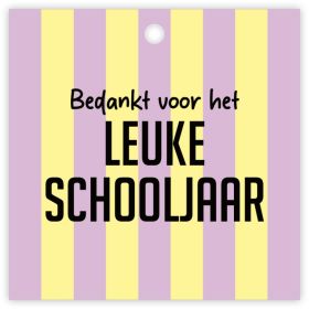 Kaartje klein Bedankt voor het leuke schooljaar