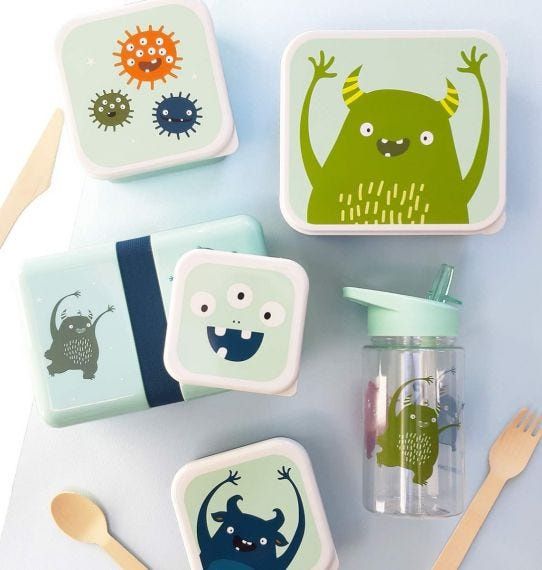 little lovely company lunch snack box set monsters
